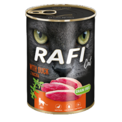 RAFI Cat z kaczką - karma dla kota 400g