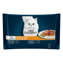 GOURMET PERLE indyk, kaczka, tuńczyk, jagnięcina 4x85g