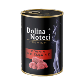 Dolina Noteci Premium Mokra karma puszka dla kota cielęcina 400g
