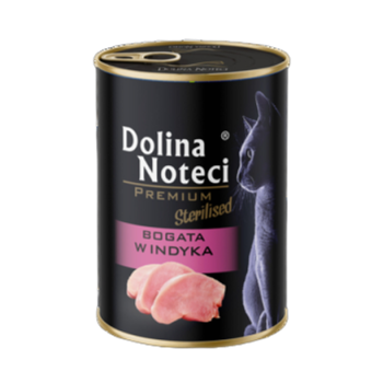 Dolina Noteci Premium Mokra karma dla kotów sterylizowanych puszka indyk 400g