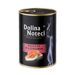 Dolina Noteci Mokra karma Junior dla kota puszka łosoś 400g
