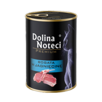 Dolina Noteci Premium Mokra karma puszka dla kota jagnięcina 400g
