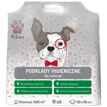 Podkłady jednorazowe dla zwierząt Petino 10 szt. 60x60cm