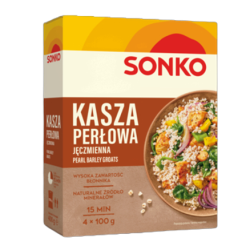 Sonko. Kasza jęczmienna perłowa 4x100 g.