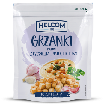 Grzanki pszenne z czosnkiem i natką pietruszki 100 g HELCOM