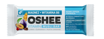 Oshee Vitamin Musli Bar Śliwka Żurawina 40g