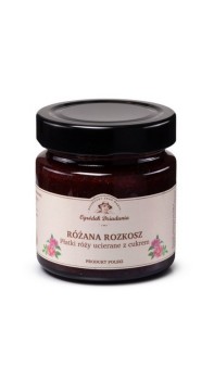 Różana rozkosz płatki róży ucierane z cukrem 240g Ogródek Dziadunia