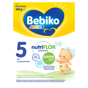 Bebiko Junior 5 NUTRIflor Expert Mleko dla przedszkolaka 600 g