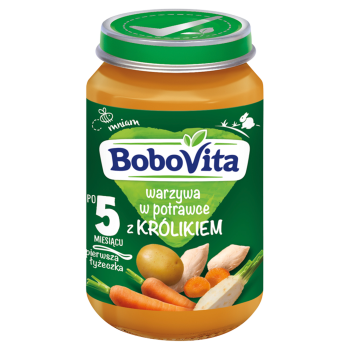 BoboVita Warzywa w potrawce z królikiem po 5 miesiącu 190 g