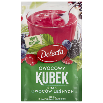 Owocowy Kubek Natura Kisiel o smaku owoców leśnych z kaw. owoców 30g Delecta
