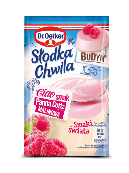 Dr. Oetker Słodka Chwila Budyń smak Panna cotta malinowa 43g