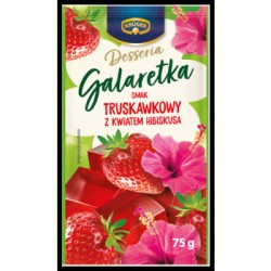 Kruger Desseria Galaretka smak truskawkowy z kwiatem hibiskusa 75g
