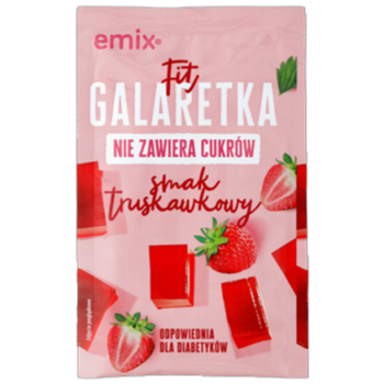 Galaretka FIT (bez cukru) truskawkowa emix 25g
