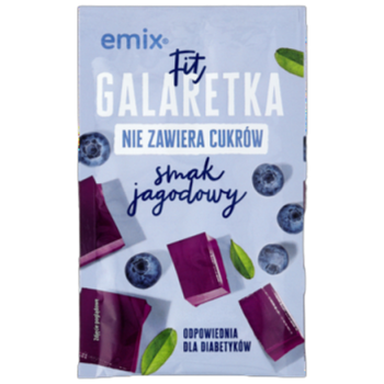 Galaretka FIT (bez cukru) jagodowa emix 25g