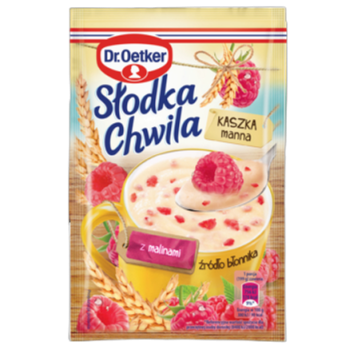 Słodka Chwila Kaszka manna smak malinowy 49g