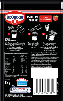 Dr. Oetker Protein Shake smak truskawkowy 18 g