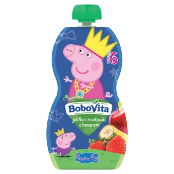 BoboVita Mus jabłko i truskawki z bananem po 6 miesiącu 100g