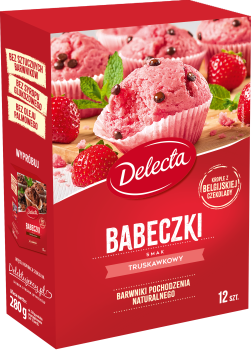 Babeczki smak truskawkowy 280G Delecta