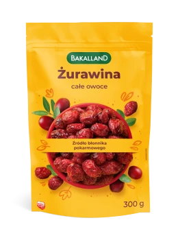 Żurawina całe owoce 300g Bakalland