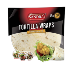 Tortilla pszenna SANDRA 1440g/18sztx30cm