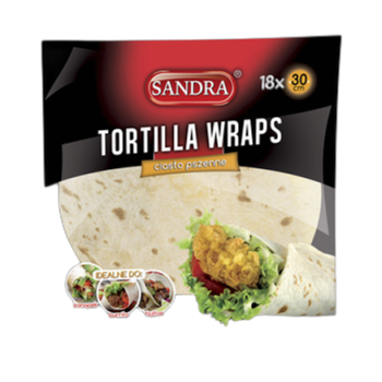 Tortilla pszenna SANDRA 1440g/18sztx30cm
