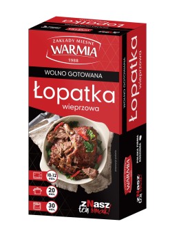 ŁOPATKA WIEPRZOWA WOLNO GOTOWANA - PRODUKT MIĘSNY WIEPRZOWY WARMIA 500G