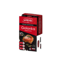 GOLONKA WIEPRZOWA WOLNO GOTOWANA - PRODUKT MIĘSNY WIEPRZOWY WOLNO GOTOWANY Z DODATKIEM WODY WARMIA ok. 500G