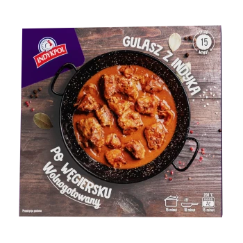 GULASZ Z INDYKA PO WĘGIERSKU 0,4KG INDYKPOL