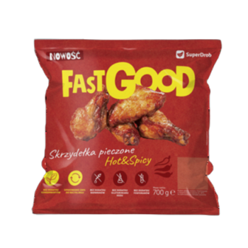 FASTGOOD SKRZYDEŁKA PIECZONE HOT&amp;SPICY 700 G