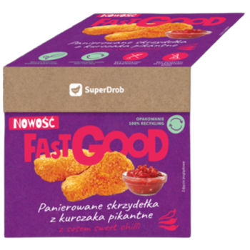 FAST GOOD PANIEROWANE SKRZYDEŁKA Z KURCZAKA PIKANTNE 375G (350G + 25G)