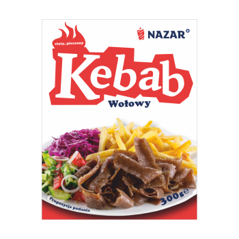 KEBAB WOŁOWY (CIĘTY, PIECZONY) 300G NAZAR