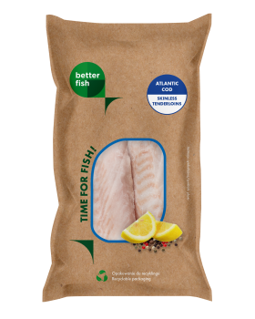 Freezco Better Fish Dorsz polędwice bez skóry mrożone, 10% glazury 500g/450g