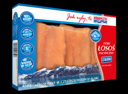 ABRAMCZYK Łosoś Pacyficzny (Gorbuscha / Keta) Filety Bez Skóry Bez Dodatków 10% 450/500G