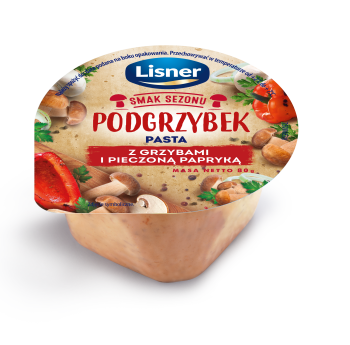Smak Sezonu Podgrzybek Pasta z grzybami i pieczoną papryką 80g Lisner