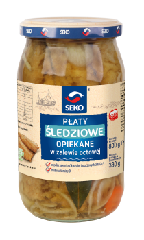Płaty śledziowe opiekane w zalewie octowej Seko 800g
