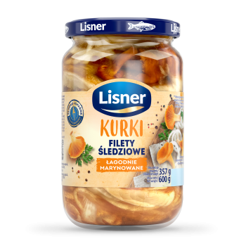 KURKI Filety śledziowe łagodne marynowane Lisner 600 g