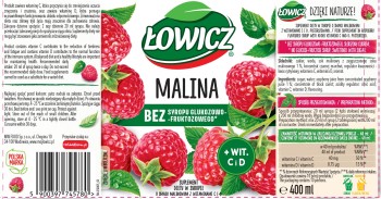 Łowicz Suplement diety Syrop o smaku malinowym 400 ml