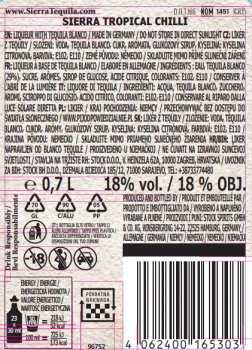 'Sierra Tequila Tropical Chilli 18% 0,7l