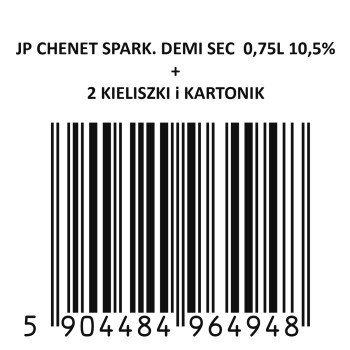 'Pak JP Chenet Sparkling demi sec 10,5%, 0,75l + 2 kieliszki