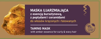 Jantar Maska ujarzmiająca z esencją bursztynową, peptydami, ceramidami i olejem makadamia, 200 ml