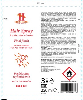 HEGRON Lakier do włosów Final Finish 250 ML