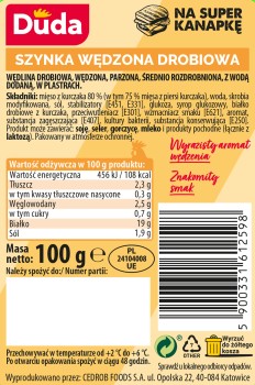 Szynka drobiowa wędzona 100 g Duda