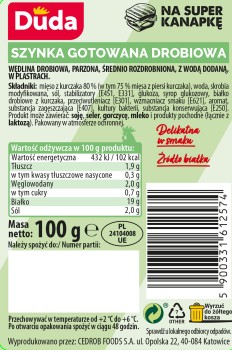 Szynka drobiowa gotowana 100 g Duda