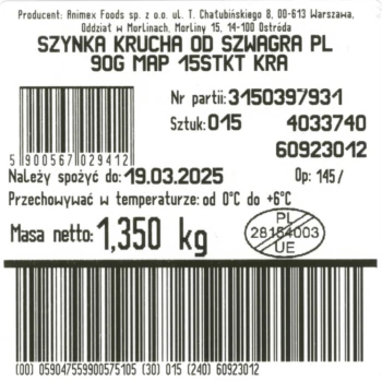 Krakus szynka krucha od szwagra 90 g