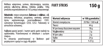 Fuet sticks 150 g Argal