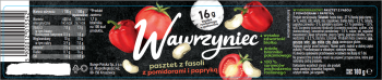 Wawrzyniec High Protein. Wysokobiałkowy pasztet z fasoli z pomidorami i papryką 180g