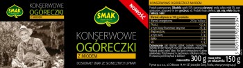 Smak Konserwowe ogóreczki z miodem 300g
