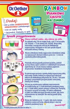 Dr. Oetker Rainbow piankowe ciasto na zimno 168g