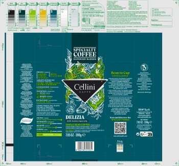 Cellini Kawa ziarno Delizia 200g