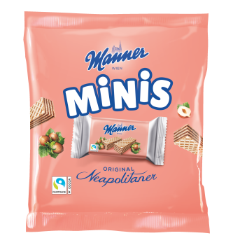 Manner Wafle Minis z orzechami 10x15g